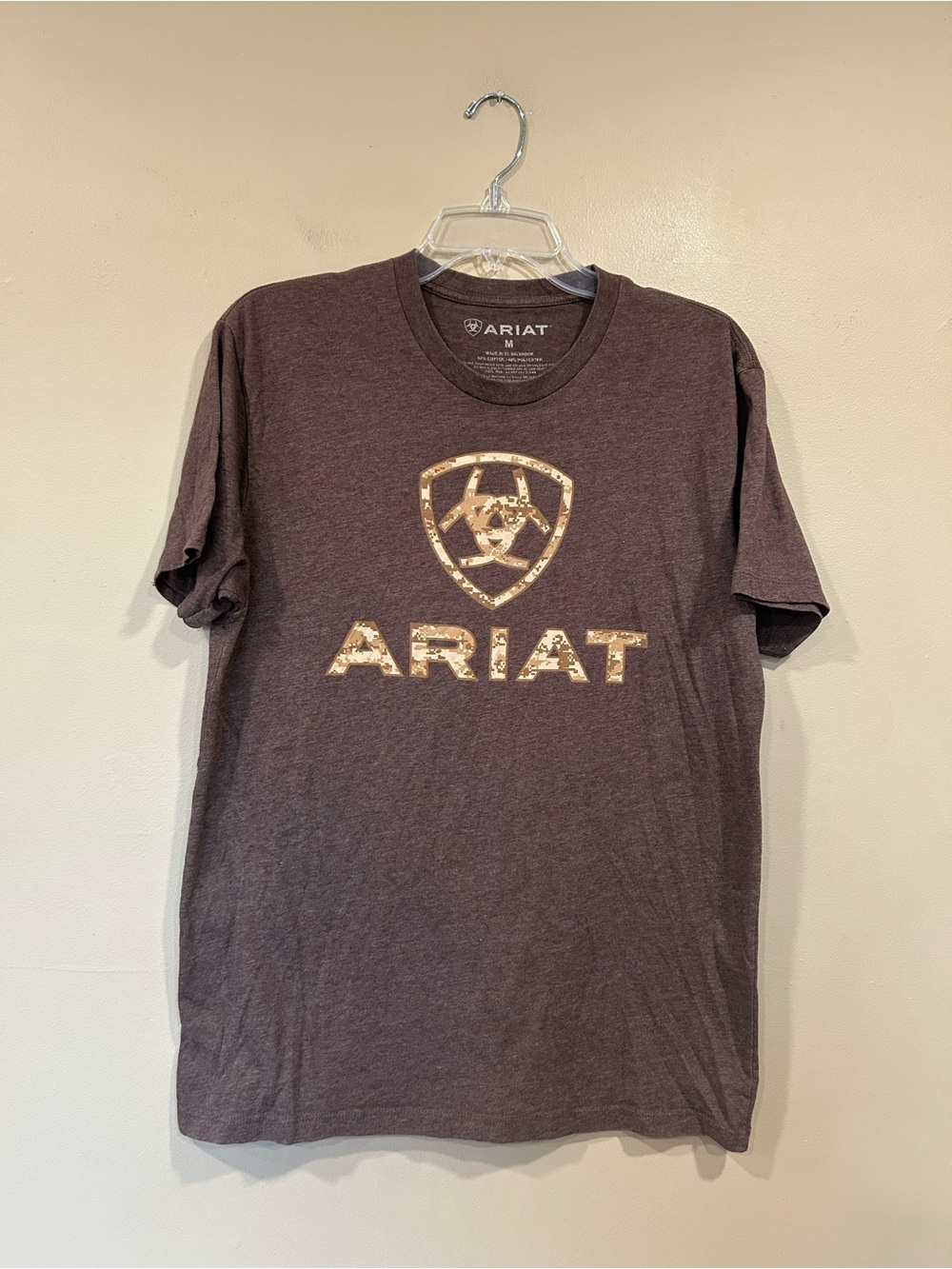 Ariat Men's Short Sleeve T-Shirt Brown Size Medium